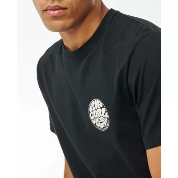 RIP CURL WETSUIT ICON TEE WASHED BLACK