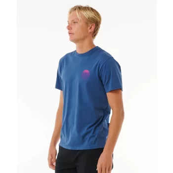RIP CURL WETSUIT ICON TEE WASHED NAVY