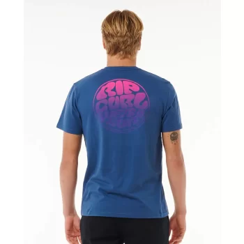 RIP CURL WETSUIT ICON TEE WASHED NAVY