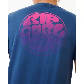 RIP CURL WETSUIT ICON TEE WASHED NAVY