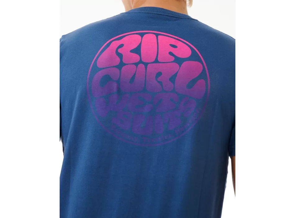 RIP CURL WETSUIT ICON TEE WASHED NAVY