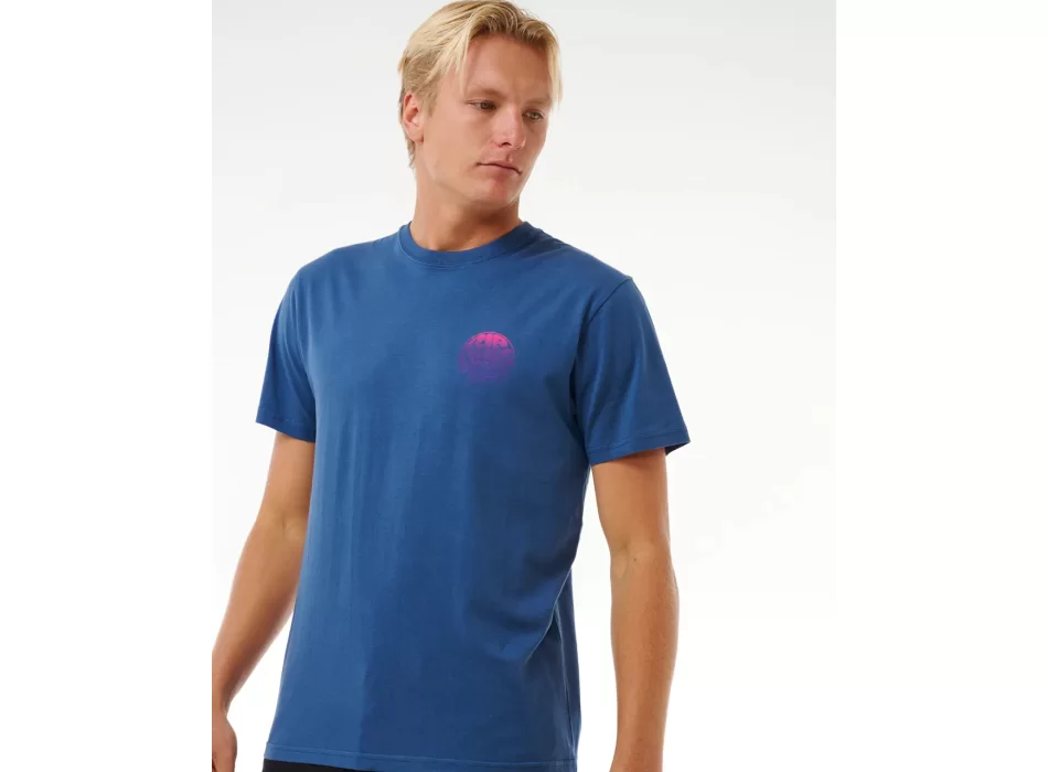 RIP CURL WETSUIT ICON TEE WASHED NAVY