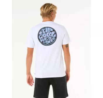 RIP CURL WETTIE PASSAGE ICON SHORT SLEEVE TEE WHITE