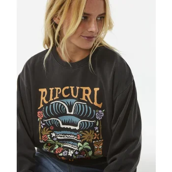 RIP CURL TIKI TROPIC FLEECE WASHED BLACK