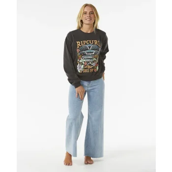 RIP CURL TIKI TROPIC FLEECE WASHED BLACK