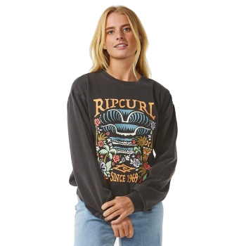 RIP CURL TIKI TROPIC FLEECE WASHED BLACK