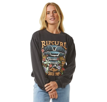RIP CURL TIKI TROPIC FLEECE WASHED BLACK