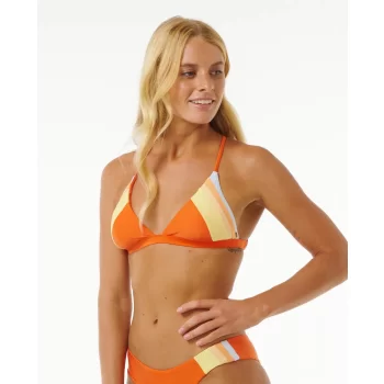 RIP CURL TIDE REVIVAL CROSSBACK TRIANGLE BIKINI TOP BRIGHT RED