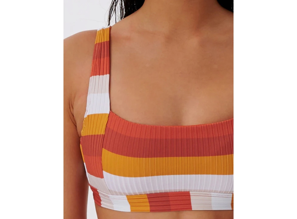 RIP CURL TOP PREMIUM SURF D CUP CROP CINNAMON