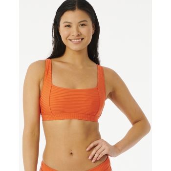 RIP CURL TOP PREMIUM SURF D CUP CROP HOT ORANGE