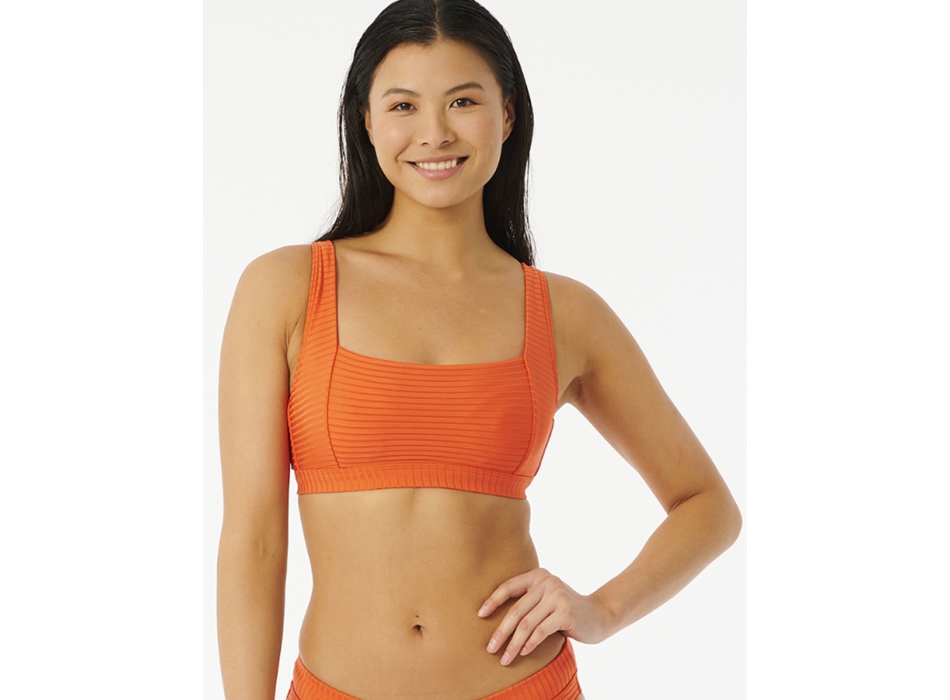 RIP CURL TOP PREMIUM SURF D CUP CROP HOT ORANGE