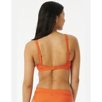 RIP CURL TOP PREMIUM SURF D CUP CROP HOT ORANGE