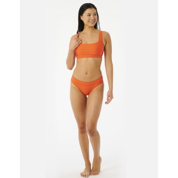 RIP CURL TOP PREMIUM SURF D CUP CROP HOT ORANGE