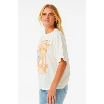 RIP CURL TROPICAL TOUR HERITAGE SHORT SLEEVE TEE BONE