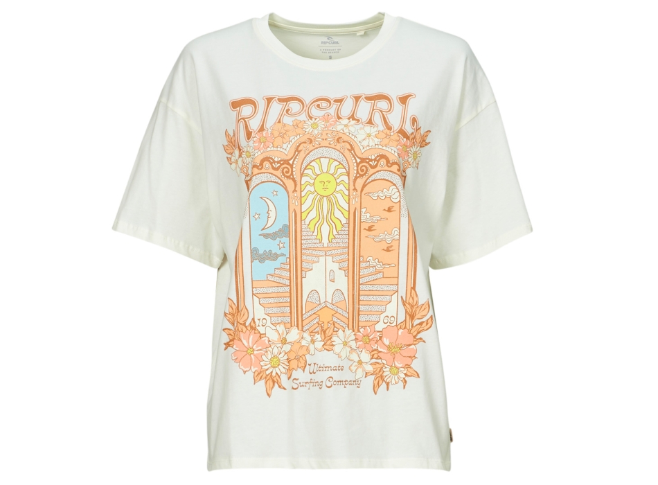 RIP CURL TROPICAL TOUR HERITAGE SHORT SLEEVE TEE BONE