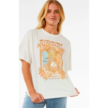 RIP CURL TROPICAL TOUR HERITAGE SHORT SLEEVE TEE BONE