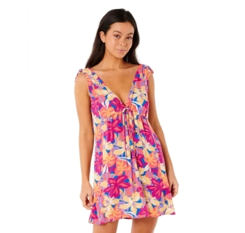 RIP CURL ES VEDRA COVER UP PARTY DRESS MULTI