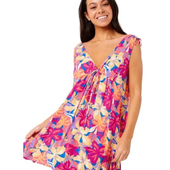 RIP CURL ES VEDRA COVER UP PARTY DRESS MULTI