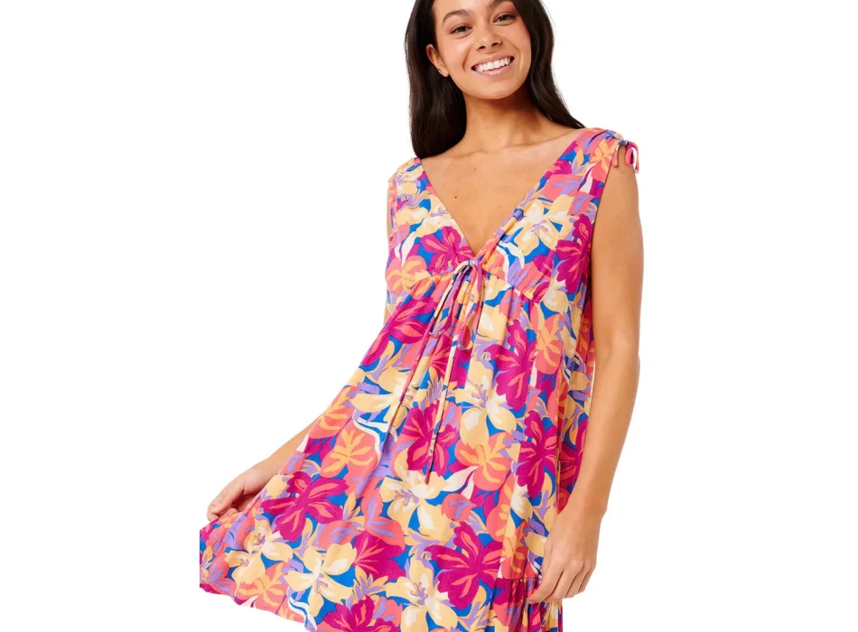 RIP CURL ES VEDRA COVER UP PARTY DRESS MULTI