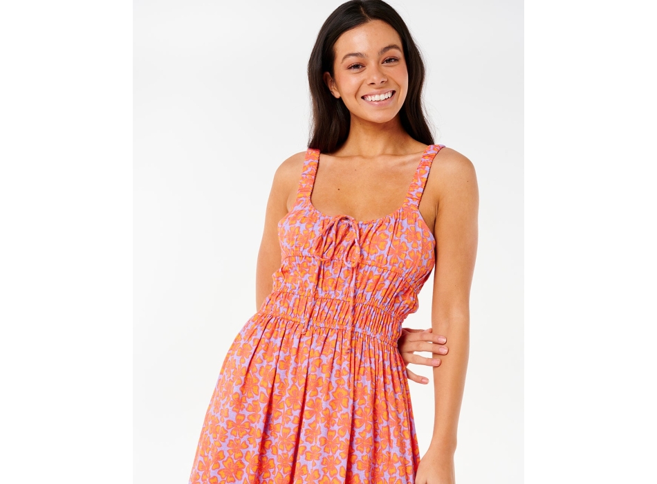 RIP CURL DRESS NEON ISLES MAXI DRESS PINK