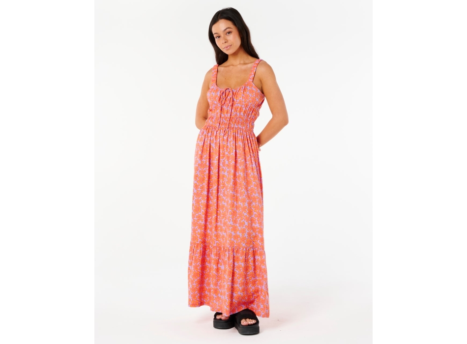 RIP CURL DRESS NEON ISLES MAXI DRESS PINK