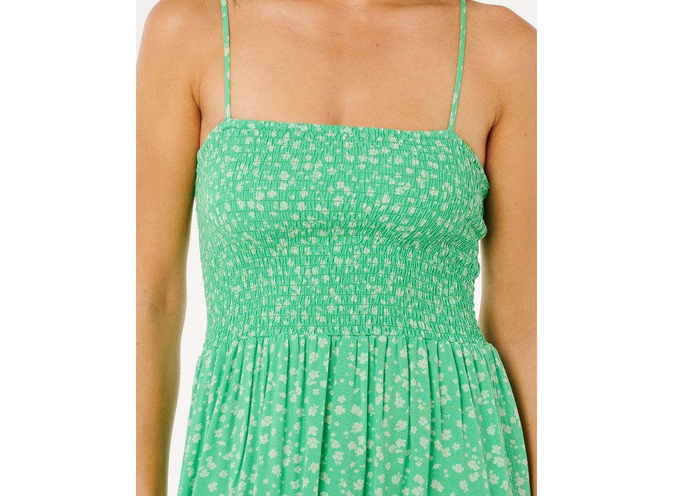 RIP CURL DRESS SURF SIDE SHIRRED LIGHT GREEN