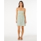 RIP CURL DRESS SURF SIDE SHIRRED LIGHT YELLOW