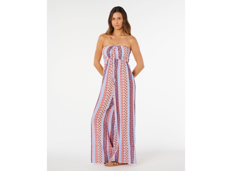 RIP CURL VENTURA SHIRRED JUMPSUIT MULTICOLOR