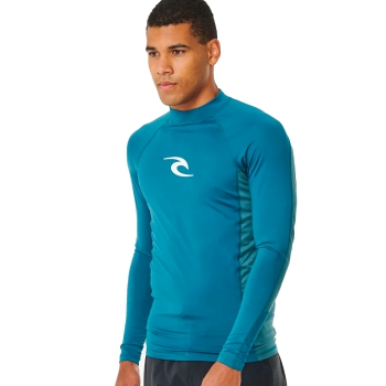RIP CURL WAVES UV LONG SLEEVE RASH VEST DEEP BLUE
