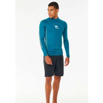 RIP CURL WAVES UV LONG SLEEVE RASH VEST DEEP BLUE