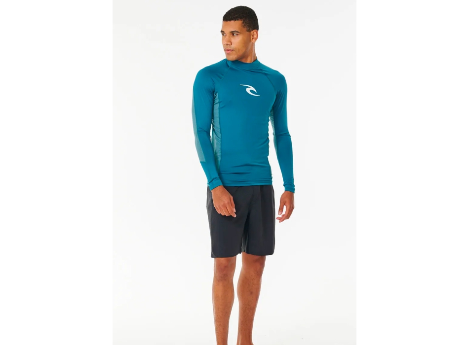 RIP CURL WAVES UV LONG SLEEVE RASH VEST DEEP BLUE