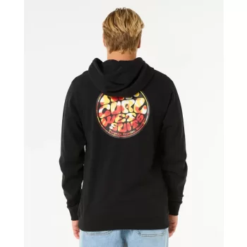 RIP CURL WETTIE PASSAGE ZIP THROUGH HOOD BLACK