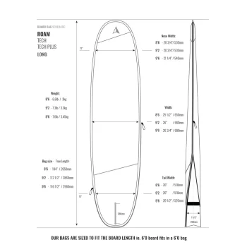 ROAM 8'0" TECH FUNBOARD TRAVEL BOARD BAG