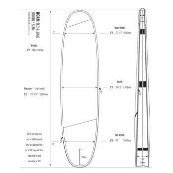 ROAM 9'2" TECH BAG DOUBLE LONGBOARD