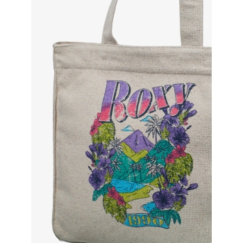ROXY DRINK THE WAVE TOTE BAG PARCHMENT