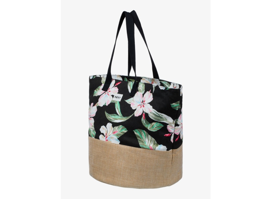 ROXY WAIKIKI LIFE TOTE BAG ANTHRACITE SPRING CHARMING