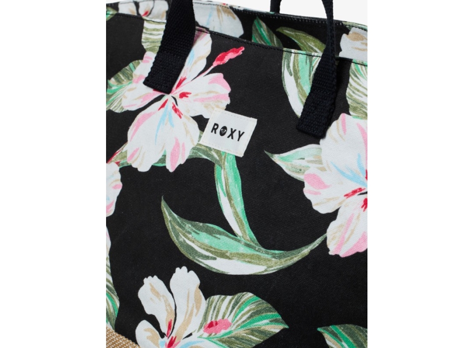 ROXY WAIKIKI LIFE TOTE BAG ANTHRACITE SPRING CHARMING