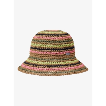 ROXY CANDIED PEACY STRAW BUCKET HAT
