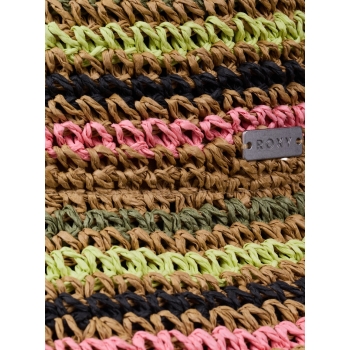 ROXY CANDIED PEACY STRAW BUCKET HAT