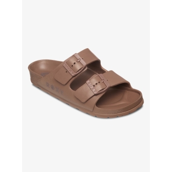 ROXY KATTIE SLIDERS FOR WOMEN BROWNIE