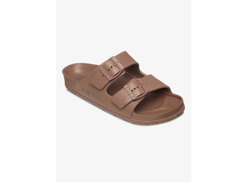 ROXY KATTIE SLIDERS FOR WOMEN BROWNIE
