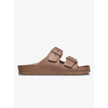 ROXY KATTIE SLIDERS FOR WOMEN BROWNIE