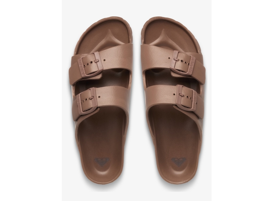 ROXY KATTIE SLIDERS FOR WOMEN BROWNIE