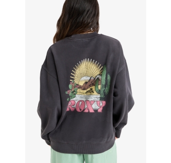 ROXY LINEUP CREW NECK SWEATSHIRT PHANTOM