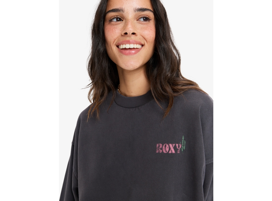 ROXY LINEUP CREW NECK SWEATSHIRT PHANTOM