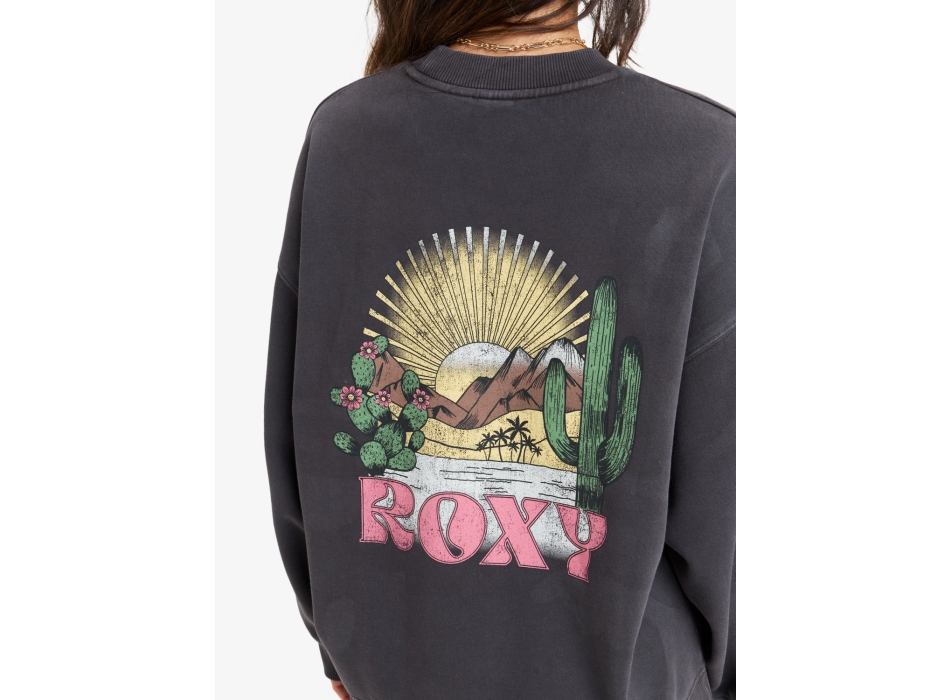 ROXY LINEUP CREW NECK SWEATSHIRT PHANTOM