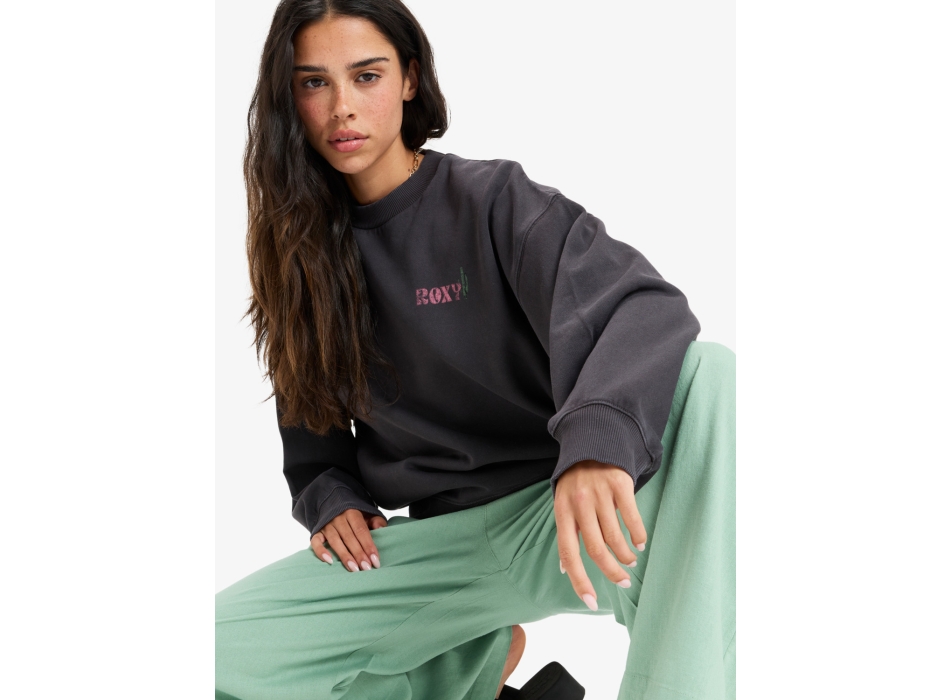 ROXY LINEUP CREW NECK SWEATSHIRT PHANTOM
