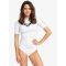 ROXY WHOLE HEARTED SHORT SLEEVE UPF 50 RASH GUARD WHITE