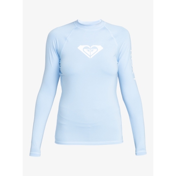 ROXY WHOLE HEARTED LONG SLEEVE UPF 50 RASH GUARD  BEL AIR BLUE