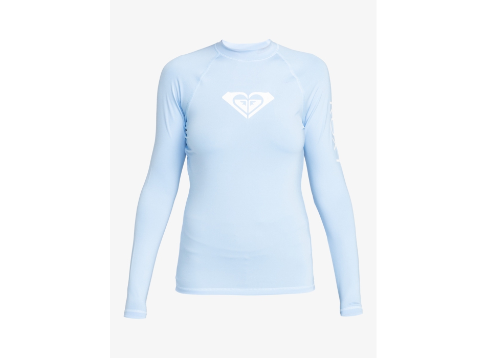 ROXY WHOLE HEARTED LONG SLEEVE UPF 50 RASH GUARD  BEL AIR BLUE